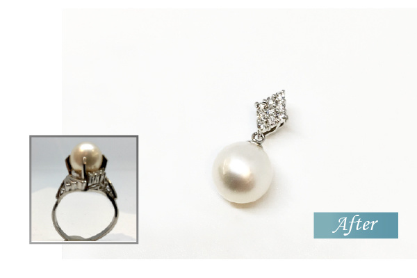 真珠の指環をリフォーム